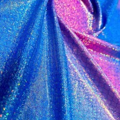 Scales Purple Metallic Print Nylon Spandex Fabric 4 Way Stretch By Yard