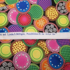 Cotton Fabric Smith Milligan Possibilities For Avlyn Colorful Circles 1yd 5″