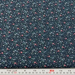 Vintage Florals on Navy Unbranded Cotton Fabric by the Half Yard 18″ x 43″