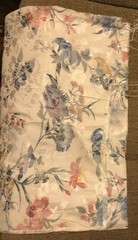 80s Upholstery Floral Fabric Rich Burgundy Gold Green Blue Cream Shiny 35″ x 58″