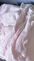 2 Pc Blush Pink Crinkle Natural Fiber Fabric 54” Wide 105” & 110”