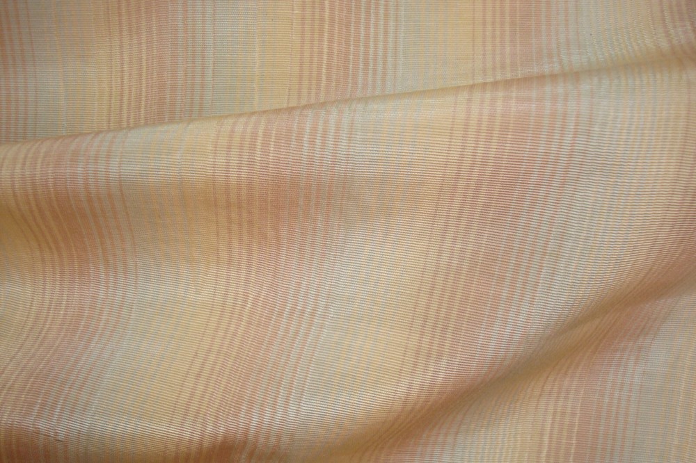 ONE yard Fancy MOIRE Fabric Stripe Satin DRAPERY Rosedust 55″ x 36″ BTY