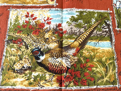 Vtg House ‘N Home Fabrics Screen Print #191A Ducks & Birds 1 Yd 34.5 In X 44” W