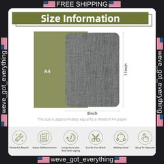 2 Pack Self-Adhesive Linen Fabric Patches for Sofa and Car Repair