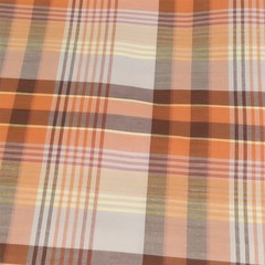 Orange & Brown Plaid Checkered Quilt Fabric Textiles 216″ x 66″ New Arrival