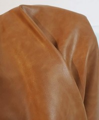 Cognac British Tan Faux Vegan (Peta Approved) Leather Synthetic Pleather 0.9 …