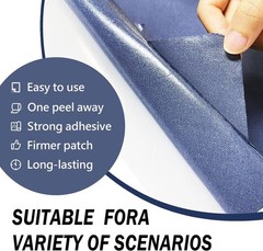 Lifenion Fabric Repair Patch, Self Adhesive 17X158 Inch, Canvas White