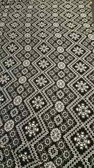 Rayon Crepe and Challis Fabric by the Meter – Black and White Geometric Floral P