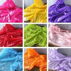 Faux Pu Leather Fabric Thin Waterproof Shiny for Puffer Coat Jacket Crafts