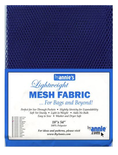 ByAnnie Blastoff Blue Lightweight Mesh Fabric 45 x 137cm (18 x 54″)
