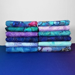 Painted Sea Tonal Allover Turquoise Blue 05943TB by half yard continuous cuts