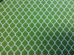 FABRIC FINDERS #1683/1 LIME GREEN QUATREFOIL- 60 INCH WIDE- BY THE YARD