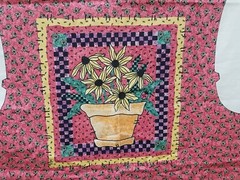 Lisa Seely For Springs Industries Black Eyed Susan Vest Fabric Panel, One Size