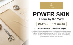 Power Skin Fabric by the Yard 4-Way Stretch 84% Nylon Spandex 280 GSM Knit