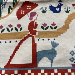 Vintage Fabri-Quilt Cuddle Prints Primitive Farmhouse Fabric Panel 43×32