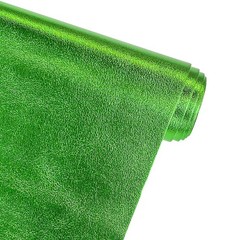 ONEART | Metallic Green Soft Faux Leather Fabric, 0.9 mm Lambskin
