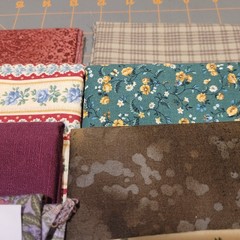 LOT OF 15 FAT QUARTERS COTTON FABRIC ASSTD COLORS & DESIGNS lot 24