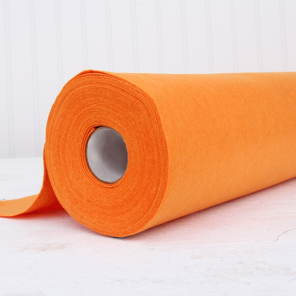 Premium Felt Roll – By The Yard – 36″ Wide – Orange – Soft Wool-Like 1.2mm