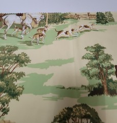 THIBAUT LT Yellow CASTLE PINE EQUESTRIAN Horsed 25″ Square Cotton Sateen Fabric