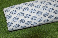 2 Yard Hand Block Print Floral Fabric 100%Cotton NO *TARRIF CHARGES 100%✅ZK_216