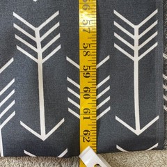 Arrow Print Upholstery Fabric Gray White 54″x62″ Modern Geometric USA Outdoor