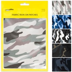 ZEFFFKA Camouflage Iron-On Patches Military Style Fabric 5” x 7”,