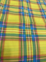 Marcus Brothers Cotton 100% Poplin Fabric Material Tartan Madras Check Rainbow