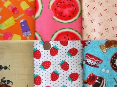I SPY Pastry Chef Food Drink Fat/ Long Quarter 1/2 Yard Quilt Fabric Bundle Lot