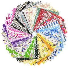 120 Pcs 4” x 4” Cotton Craft Fabric Squares, DIY Sewing Quilting Scrapbooking
