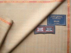 DORMEUIL “EXEL” MERINO WOOL WORSTED SUITING FABRIC IN “SHARKSKIN” = *See Below*