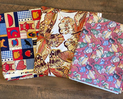 Vintage Fabric Cloth Assorted Patterns Crafts Quilt 10lbs Over 26.5 yards