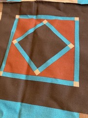 43”x43” Cotton w/20 Quilt Squares Tex-Mex Colors Joan Kessler Concord Fabrics
