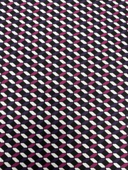 Purple Gray Pink Mauve Black Diamond Print Knit Fabric BTY #13