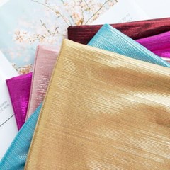 Shining Laser Fabric High Elastic Gilding Stripe Texture Knit Crepe Dress Sewing