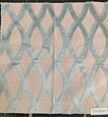 THIBAUT Helix Velvet in Aqua Blue 17″ Textural Fabric Sample
