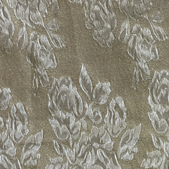 Floral Gold Satin Jacquard Brocade Fabric – 60″ Wide x 1.30 Yards
