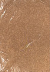 Copper Orange African sego Damask/ Metallic Headtie, Fabric