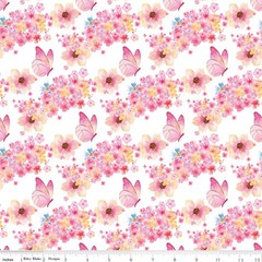 Painted Petals, 5″ x 5″ Squares, Riley Blake $3.99 Ships ANY Amount Of Fabric