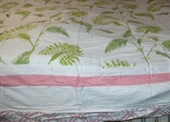 Dena Home Palm Court Floral Unfinished Duvet /Comforter Shell Fabric Pink Green
