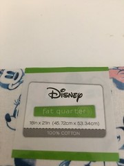 BRAND NEW DISNEY MICKEY & MINNIE HEAD PACKED STARRY NIGHT FAT QUARTER 18″ X21″