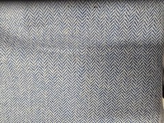 Blue Chevron Tweed Suiting Fabric