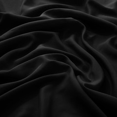 Black Chiffon Fabric by the Yard, 1 Yard, 60 Inch | Pure Polyester Chiffon, Pre-