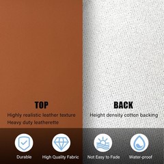 Faux Leather Fabric, 54″x36″ 1.2mm Thick Durable Synthetic Upholstery Leather…