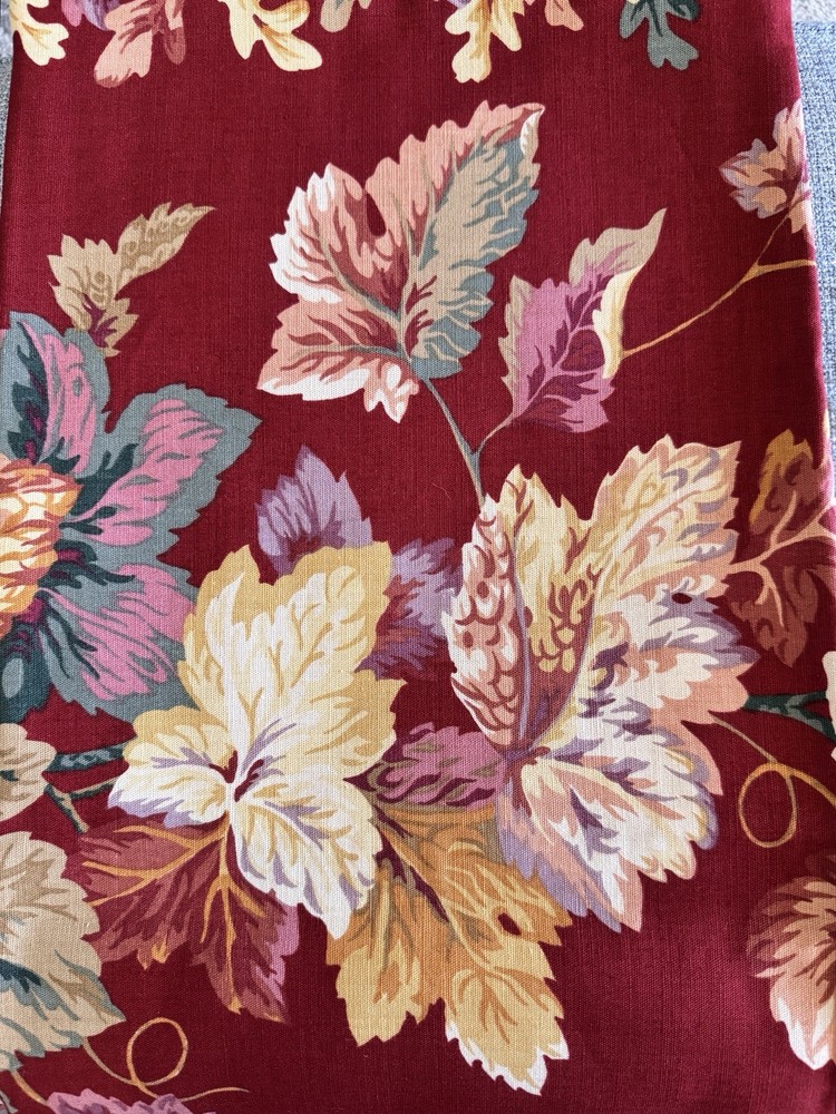 RARE Retired Brunschwig & Fils 1993 “ ENGLISH OAK ” Fabric In Red 3 Yards