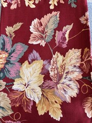 RARE Retired Brunschwig & Fils 1993 “ ENGLISH OAK ” Fabric In Red 3 Yards
