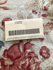 GP&J BAKER Rose Pompadour in Red & Blue 24 x 34″ Floral Fabric Sample