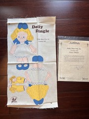 Dolly Dingle Cut Out & Sew Fabric Doll Crafted Heirlooms Limited Production 1981