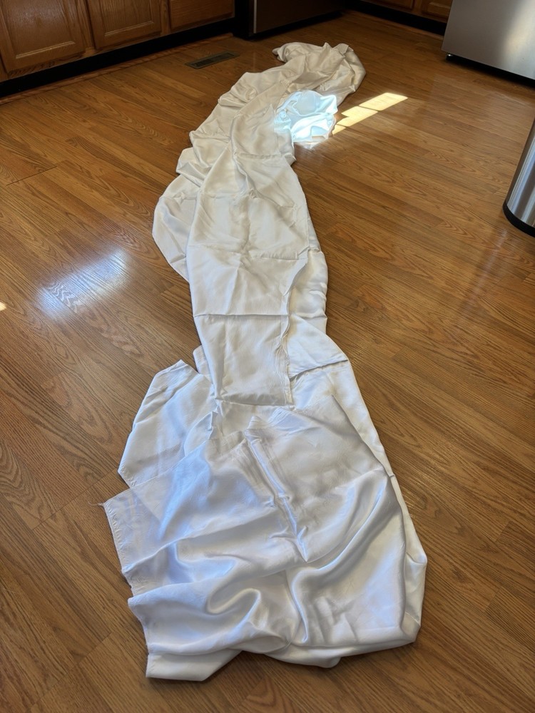 White Silky Fabric Lot 15ft Long X60 Inches Wide