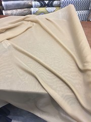 120 inch French Linder Voile Antique Gold Sheer Fabric by the yard by the roll