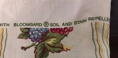 VTG Bloomcraft Fabric Fruit And Flowers 6.5 Yards Heavy Textured Fabric